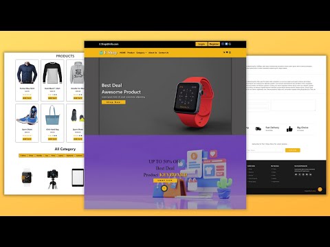 How To Create Complete Responsive E Commerce Website Using HTML CSS & BOOTSTRAP
