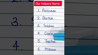 Our Helpers Name #helper #educationbybarkha