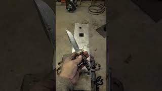Damascus drop point completed! #bladework #bushcraft #bladesmith #knife #knifemaking