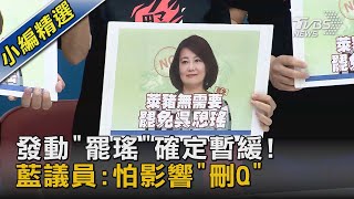 發動"罷瑤"確定暫緩! 藍議員:怕影響"刪Q"｜TVBS新聞