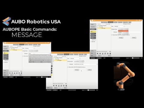 AUBOPE Tutorial - Basic Commands: Message
