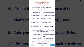 10 English Phrases You’ll Use Every Day | Speak Like a Native! #fluentenglish #englishphrases