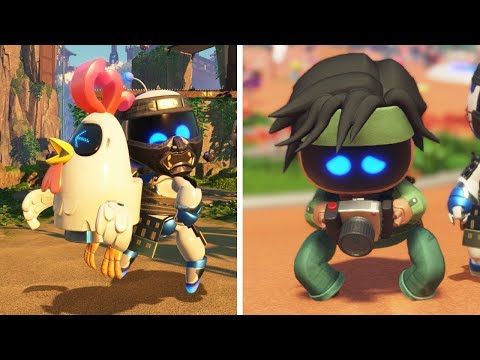 Astro Bot - Cock-A-Doodle-Doom Speedrun (All Bots Rescued) DLC Level