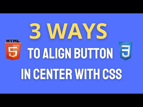 How to align button in center in HTML with CSS