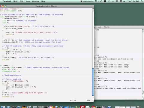Example of incremental program development: A numbers smoothing program