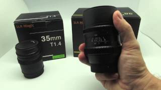SLR Magic 35mm Hyperprime T0.95 and 35mm T1.4 lenses for Mirrorless Cameras