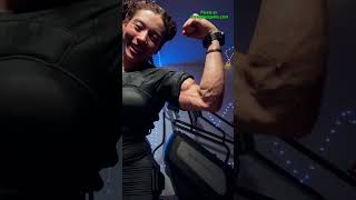 Biohacked my way into a pump with my EMS suit #carolynemarquez musclegoddess #carolynemarquez #fit