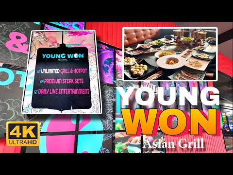 Unlimited Grill & Hotpot Young Won Asian Mall of Asia in Pasay City 🇵🇭 | 4K Food and Walk Tour |