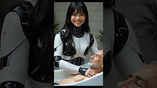 Beautiful AI humanoid robot interaction with human #ai #robot #trending