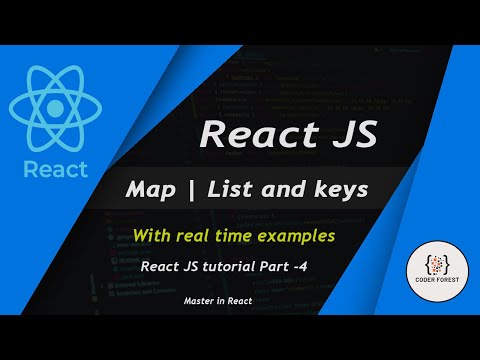React js tutorials part-6 | map in react js | lists and keys in react