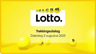 Lotto trekkingsuitslag 2 augustus 2025