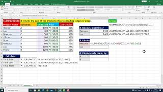 SUMPRODUCT Function 3