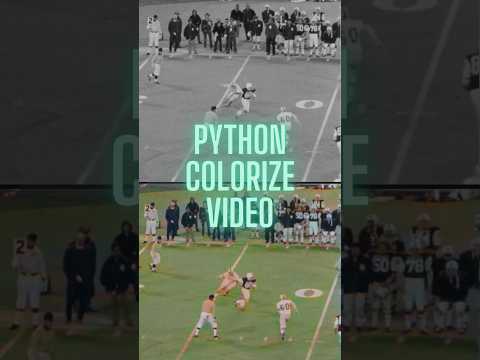 Colorize old film with Python #tech #sports #football #technology #diy #python #ai #machinelearning