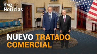 Buena sintonía entre Donald TRUMP y LÓPEZ OBRADOR en la firma del acuerdo AMLO | RTVE Noticias