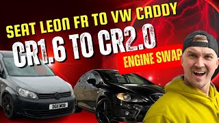 VW CADDY ENGINE SWAP 1.6 to 2.0 UPGRADE
