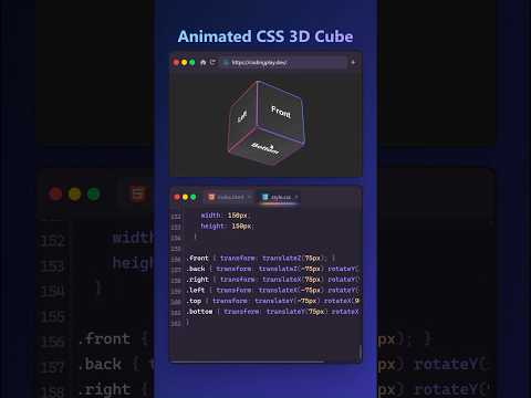 Animated CSS 3D Cube