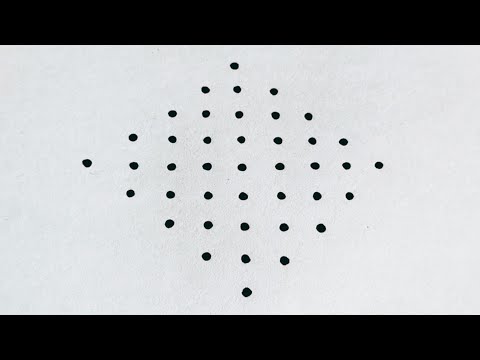 9×1 straight line dots rangoli || 9 చుక్కలు సరి చుక్క 1 వచ్చే వరకు