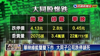 華映綠能雙雙下市  大同子公司跌停鎖死－民視新聞