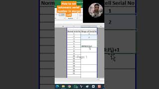 👉 Fill serial numbers in merged cells | fill serial Number in merged cells | #serialnumber #shorts