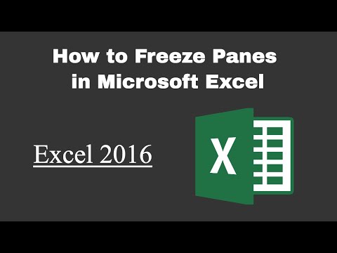 Freeze Panes in Excel