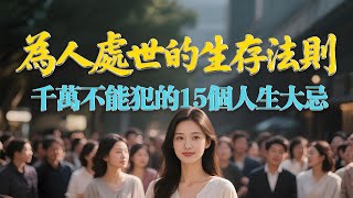 為人處世的生存法則：千萬不能犯的15個人生大忌！#人際交往技巧 #人際關系心理學 #處世智慧