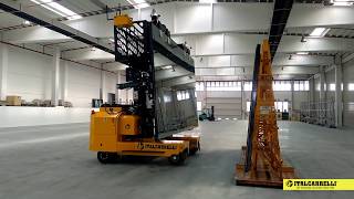Side-loader automatic functions for flat glass handling