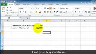 How to Calculate Square Root in Microsoft Excel :Tutorial