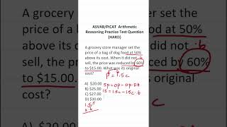 Calculating Original Price on the ASVAB and PiCAT #acetheasvab with #grammarhero