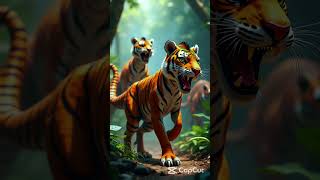 tiger and daynasour animal video  hybird animal video #viral video #shortclip