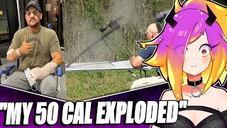 Makari Reacts to My 50 Cal Exploded Kentucky ballistics