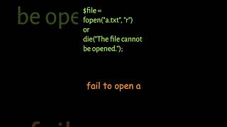 Error handling in PHP file operations