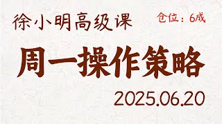 徐小明周一操作策略 | A股2025.06.20 大盘指数盘后行情分析 | 徐小明高级网络培训课程 | 每日收评 #徐小明 #技术面分析 #定量结构 #交易师