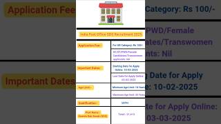 India Post GDS Recruitment 2025 – 21,413 Vacancies! Apply Now! #10thpassjob #gkupdates #govtjobs