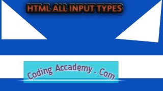 Html  all input types,Html bangla tutorial