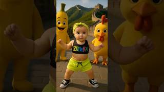 Chicken Banana and Friends in Great Wall #chickenbananadance  #chickenbanana  #popo