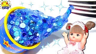 メルちゃんとキラキラアイスを作ってみよう❄️スライムのアイス料理屋さんでチャレンジ！★
