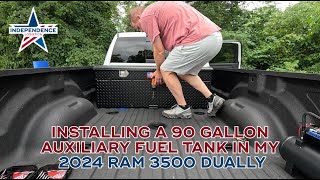 RDS 90 Gallon Aluminum Auxiliary Fuel Tank Install on my 2024 Ram 3500 Dually