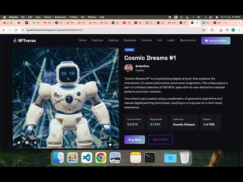 NFT Marketplace website development.