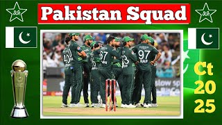 Pakistan announced squad for Champion Trophy 2025