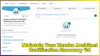 Maintain Your Heroku Architect Certification for Summer '24 | Quiz Solution | Salesforce