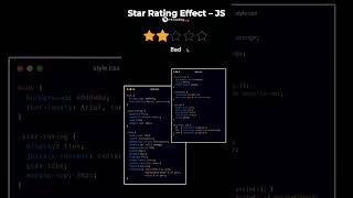 ✨ Star Ratting Effect Using Html css and JavaScript #coding