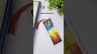 Easy Islamic Bookmark Painting for Beginners 🌙 | Aesthetic Sunset Art #shorts