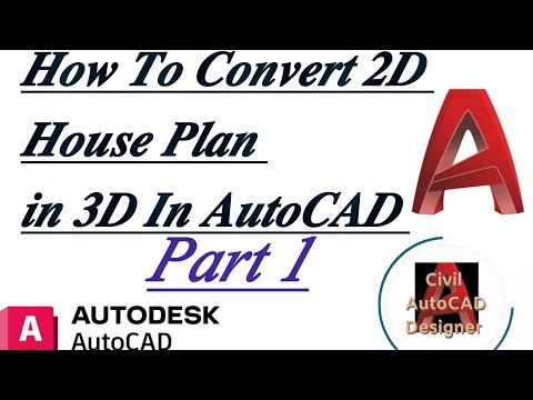 Convert 2D House Plan In 3D in AutoCAD Part 1 #autocad #autocad3d #autocadcivil3d #autocad3dmodeling