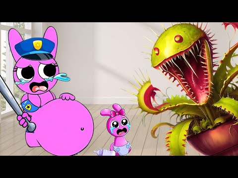 😱 Oh no!!! The flytrap plant never stops chasing! Baby Pinki needs help (Real Life Sprunki)
