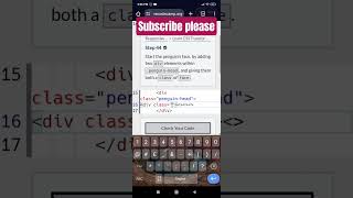 CSS Transformation by building a Penguin step 43-44 #ytshorts#youtubeshorts#freecodecamp #htmlcss