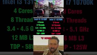 i3 13100F vs i7 10700K – Gaming, Temps & Performance Test 🎮#pcgaming #benchmark #intel