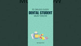 MUST KNOW drugs for Dental Students! #dentistry #dentalstudent #dentaltips #shorts #dentaleducation