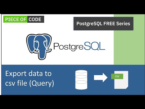 How to export data to csv file in Postgres database using Query | PgAdmin 4 tutorial