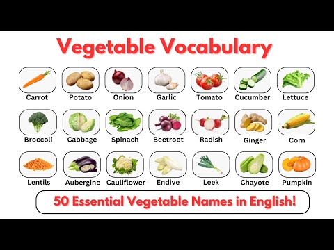 50 Essential Vegetable Names in English | Learn Vegetable Vocabulary!