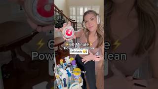 POWER HOUR CLEAN WITH ME🫧🧼 Bathroom Deep Clean #momlife #cleaning